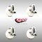 Service Caster 4 Inch 316SS Nylon Wheel Swivel Bolt Hole Caster Set with Brake SCC-SS316BH20S414-NYS-TLB-4 - alternate 3